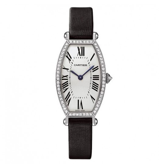 Cartier Tonneau Diamante En Oro Blanco De 18kt WE400131 Réplica Reloj