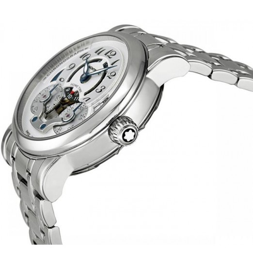 Montblanc Nicolas Rieussec Automatico Chronograph plateada Dial hombres 107068 Réplica Reloj