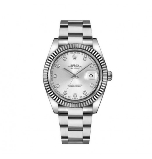 Rolex DatejustII Acero Plata Dial Automatic 116334-SLVDFO Réplica Reloj