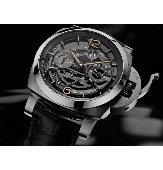 Panerai Luminor 1950 Tourbillon Moon Phases Equation of Time GMT 50mm PAM00920 Réplica Reloj