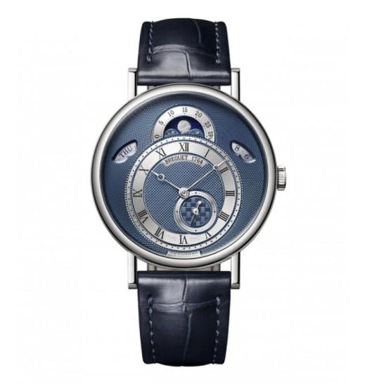 Breguet Classique Oro Blanco Esfera Azul 7337BB/Y5/9VU Replica Reloj