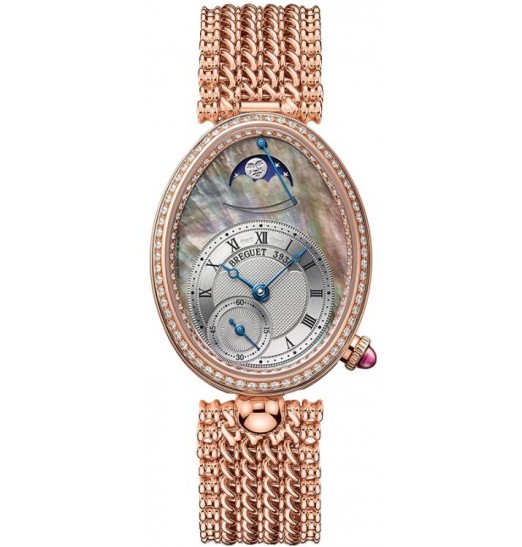 Breguet Reine De Naples 8908 Oro Rosa De 18 Quilates Y Diamantes Damas 8908BR/5T/J20/D000 Replica Reloj