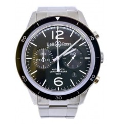 Bell & Ross Vintage Sport Cronografo Automatico Con Esfera Negra Para Hombre BRV126-BL-BE-SST Replica Reloj