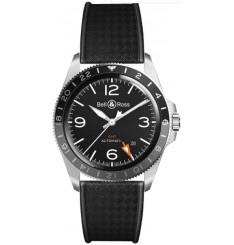 Bell & Ross Vintage Black Steel GMT Para Hombre BRV293-BL-ST/SRB Replica Reloj