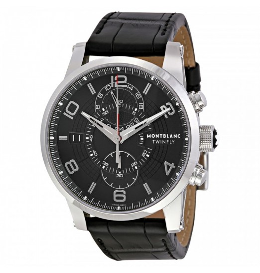 Montblanc Timewalker Chronograph Negro Dial Hombres 105077 Replicas Réplica Reloj