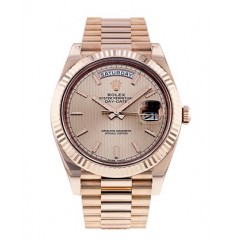 Rolex Oyster Perpetual Day Date 40 228235 Rosa Oro Réplica Reloj