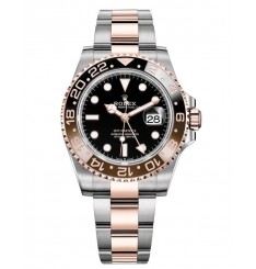 Rolex GMT-Master II Everose Rolesor OysterAcero Everose Oro Negro Dial 126711CHNR Réplica Reloj