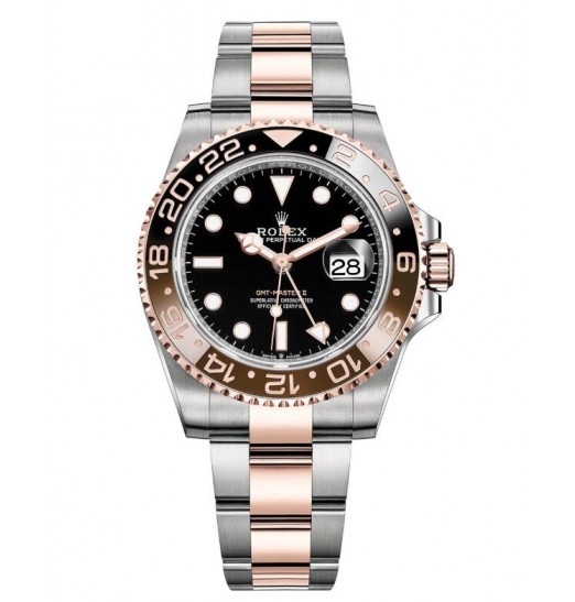 Rolex GMT-Master II Everose Rolesor OysterAcero Everose Oro Negro Dial 126711CHNR Réplica Reloj