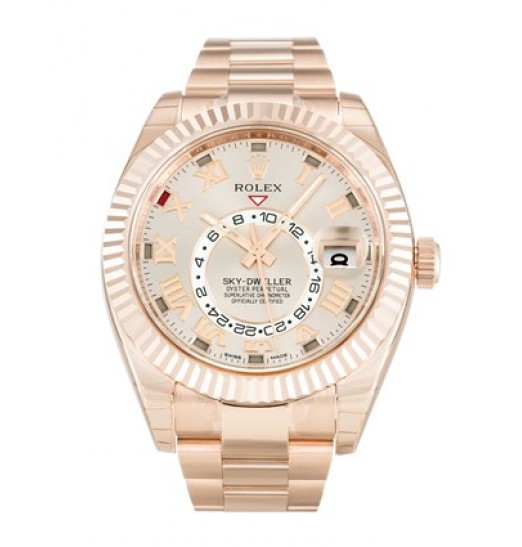 Rolex Sky Dweller Everose Oro Sundust Marcar 326935 Réplica Reloj