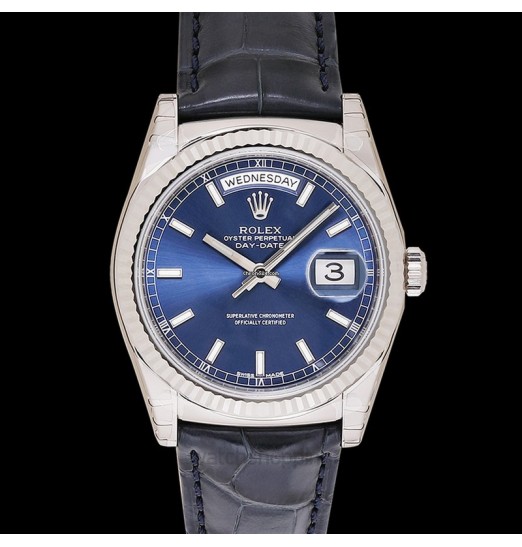 Rolex Day-Date 36mm azul 118139 Réplica Reloj