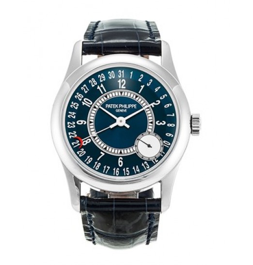 Patek Philippe New Oro Blanco Calatrava azul Dial Hombres 6000G-012 Réplica Reloj