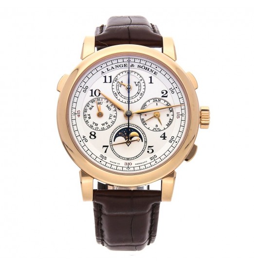 A Lange Sohne 1815 Ratttapante Perpetual Calendar 421.032 (Rose oro) Réplica Reloj