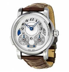 Montblanc Nicolas Rieussec Chronograph Automatico plateada Dial Hombres 106487 Réplica Reloj