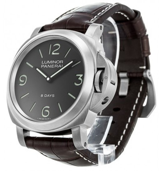 Panerai Luminor Base 8 Days Acciaio Mechanical Brown Marcar Hombres PAM00562 Réplica Reloj