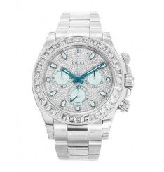 Rolex Daytona Platinum Diamond Bezel And Marcar 116576 TBR Réplica Reloj