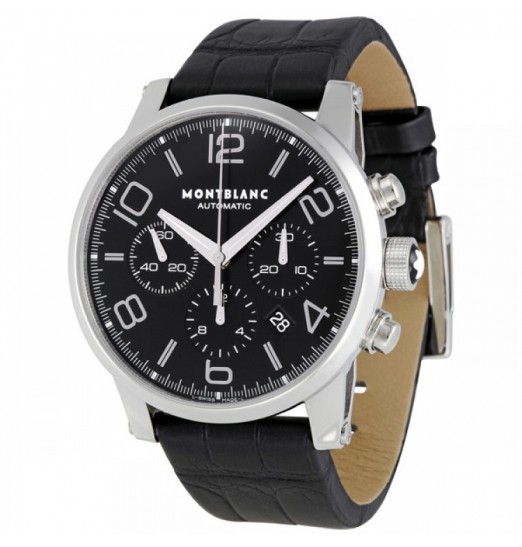 Montblanc Timewalker Negro Dial Chronograph Automatico Hombres 9670 Réplica Reloj