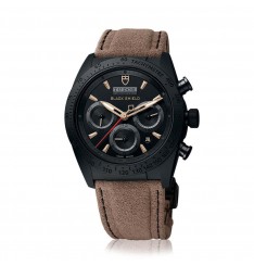 Tudor Fastrider Escudo Negro Esfera Correa De Cuero Alcantara Para Hombre 42000CN Réplica Reloj