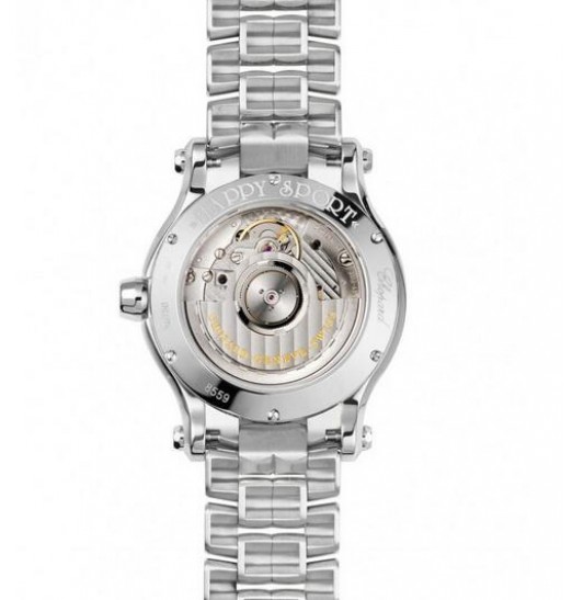 Chopard Happy Sport Medium Plata Dial Diamante 278559-3004 Réplica Reloj