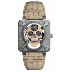 Bell & Ross BR 01 Instruments Laughing Skull para hombre BR01-SKULL-SK-ST Replica Reloj