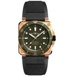 Bell & Ross BR 03-92 Instruments automatico de edicion limitada para hombre con esfera verde oliva BR0392-D-G-BR/SCA Replica Reloj