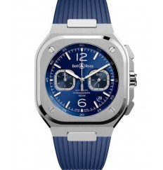 Bell & Ross BR-05 Chrono Correa de caucho de acero azul BR05C-BU-ST/SRB Replica Reloj