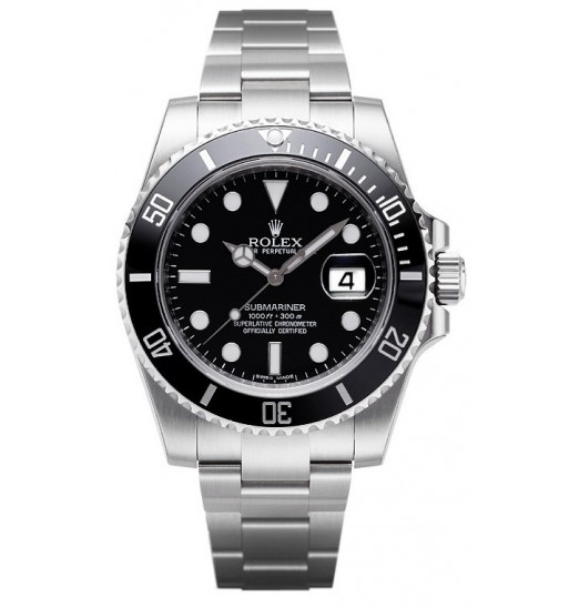 Rolex Submariner Fecha Dial Negro 116610LN Réplica Reloj