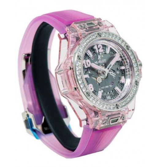 Hublot Big Bang One Click Rosado Sapphire Diamantes 39mm 465.JP.4802.RT.1204 Réplica Reloj