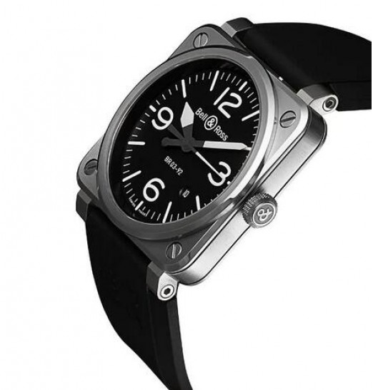 Bell Ross Acero BR Hombre Automatic BR 03-92 Réplica Reloj