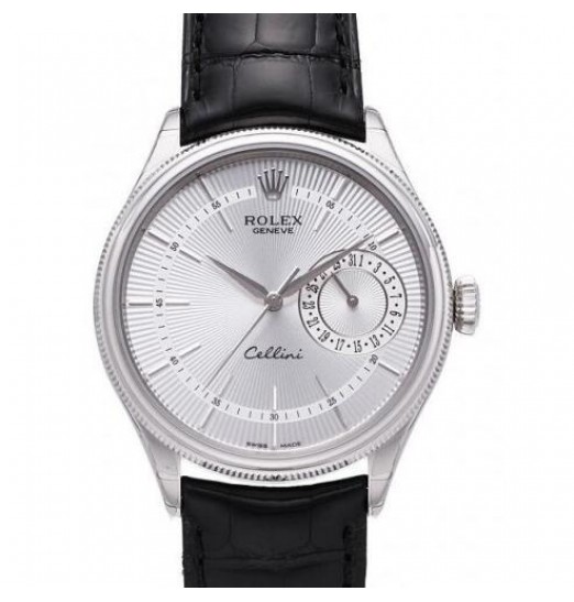 Rolex Cellini Fecha Blanco Oro 50519 sbk Réplica Reloj