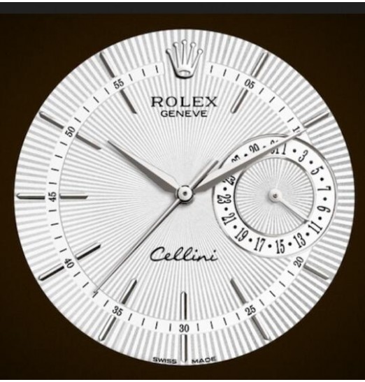 Rolex Cellini Fecha Blanco Oro 50519 sbk Réplica Reloj