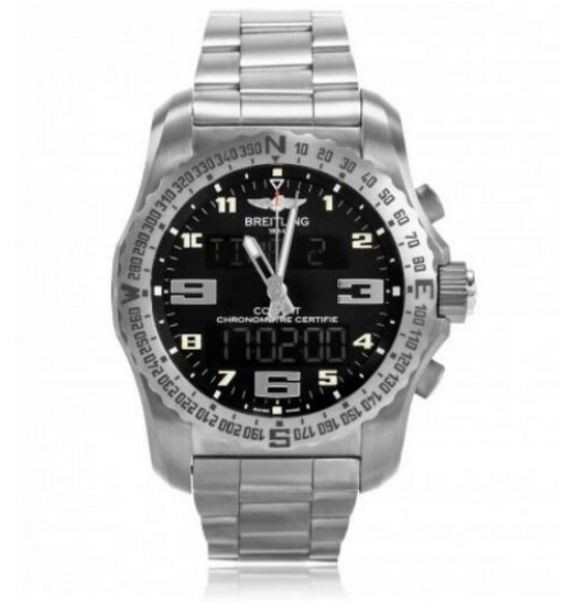 Breitling Professional Cuarzo Titanio Negro Dial hombres EB501022/BD40/176E Réplica Reloj