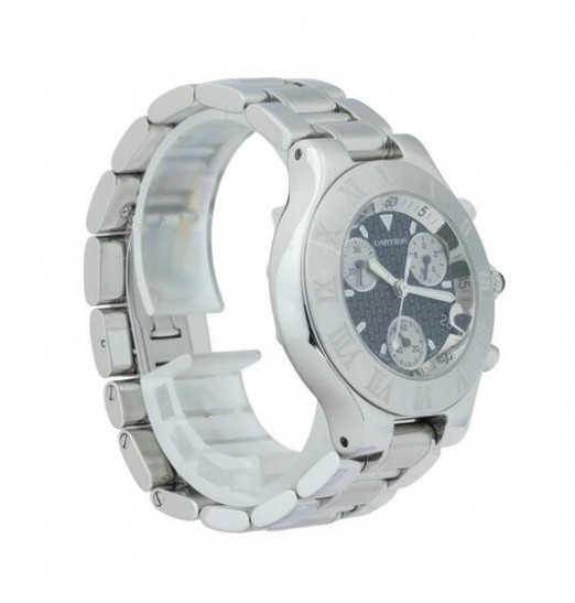 Cartier Must 21 Chronoscaph acero inoxidable W10172T2 Réplica Reloj