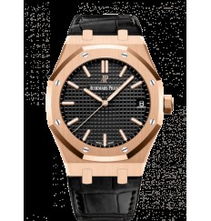 Audemars Piguet Royal Oak 15500 oro rosado/Negra/strap 15500OR.O.D002CR.01