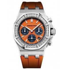 Audemars Piguet Royal Oak Oak Offshore Chronograph Orange Index Diamond Inoxid Acero Rubber 37mm Reloj 26231ST.ZZ.D070CA.01