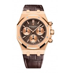 Audemars Piguet Royal Oak Selfwining Chronograph oro rosa 41mm Brown Dial Strap 26239OR.OO.D821CR.01