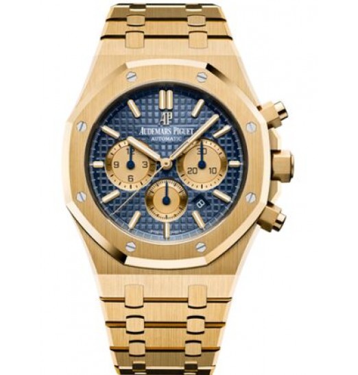 Audemars Piguet Royal Oak Chronógrafo 41 Amarillo Oro Azul Bracelet Reloj