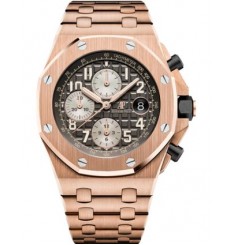 Audemars Piguet Royal Oak Offshore 26470 oro rosado Gris Bracelet Reloj