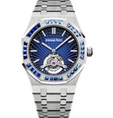 Audemars Piguet Royal Oak Ultra Thin Tourbillon Platinum fumaba Azul Evolutive Sapphire Reloj 26521PT.YY.1220PT.01