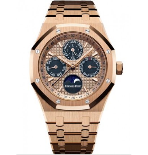 Audemars Piguet Royal Oak Perpetual Calendar 41 Rosa Oro Azul Reloj