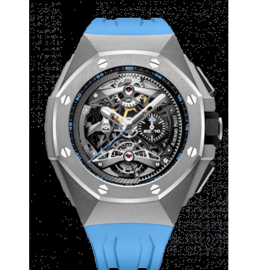 Audemars Piguet Royal Oak Concept Tourbillon Chronograph Openworked Selfwining Titanium/Azul 26587TI.OO.D031CA.01