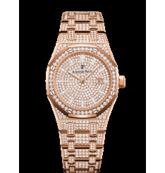 Audemars Piguet Royal Oak 33 Quartz oro rosado/Diamond/Plata/Bracelet 67652OR.ZZ.1265OR.01