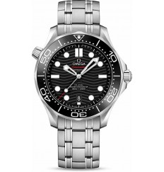 Omega Seamaster Diver 300M Co-Axial Master Chronometer esfera negra en pulsera 210.30.42.20.01.001