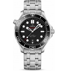 Omega Seamaster Diver 300M Co-Axial Master Chronometer esfera negra en pulsera 210.30.42.20.01.001