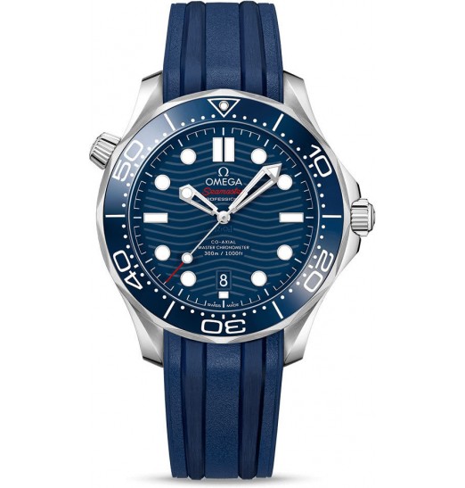 Omega Seamaster Diver 300M Co-Axial Master Chronometer con correa de caucho 210.32.42.20.03.001