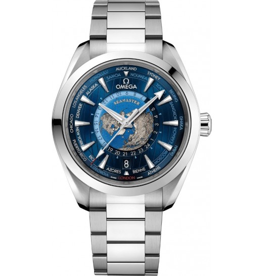 Omega Seamaster Aqua Terra 150m GMT World Timer 43mm en pulsera 220.10.43.22.03.001